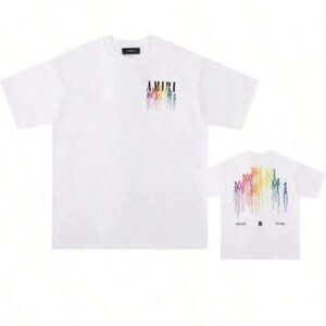 AMIRI Unisex White Tee with Multicolor Graphic